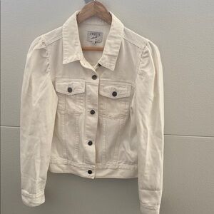White Women's Denim Jacket - L